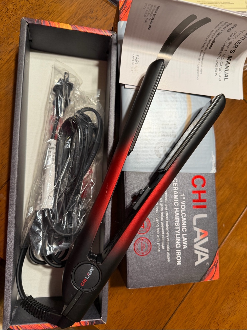 CHI Lava Red Ceramic Hair Straightener - CHI